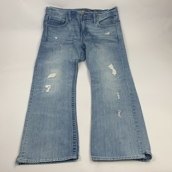 Buckle BKE Carter Distressed Men’s jeans Size 36R Cotton Light wash Denim - Picture 1 of 15